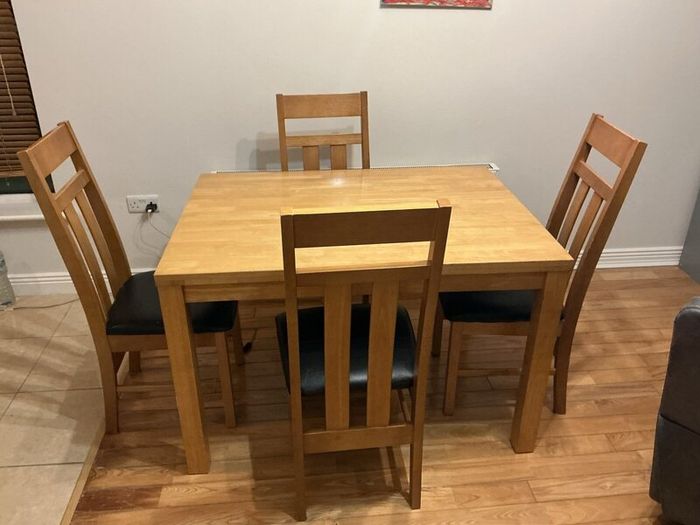 Dining room table and chairs
