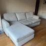 L Shape Couch in cream Image 4