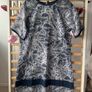 dress navy pattern tunic style dress short sleeves size 12 Image 10