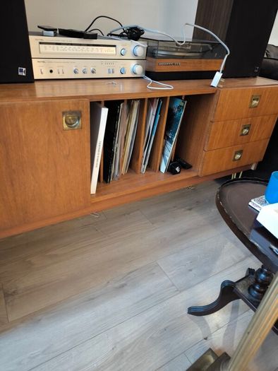 side board, record player unit