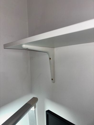 Ikea White Shelf with Brackets