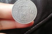 1930 Netherlands Silver One Gulden Coin