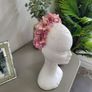 Brand new dusky pink floral crown headpiece fascinator headband crown Image 2