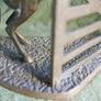 Vintage Large Solid Brass Horse on Base Horse Jumping Gate 11" x 9,5" Image 6