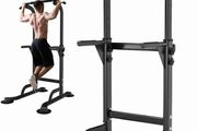 Pull Up &amp; Dip Station Dip Stand freestanding, Height Adjustable Exercise Equipment Fitness Workout Station Pull Up Bar frame for Home Gym