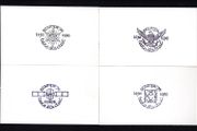 1976 Ireland Stampa Proofs of show cancels on light carboard measuring 75mm X 127mm
