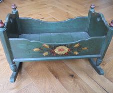 Vintage/Antique Wood Rocking Doll Cradle