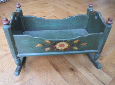Vintage/Antique Wood Rocking Doll Cradle