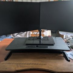 dual monitor, stand and platform