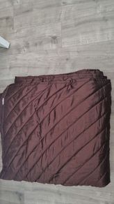 chocolate brown satin throw