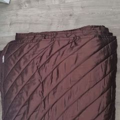 chocolate brown satin throw