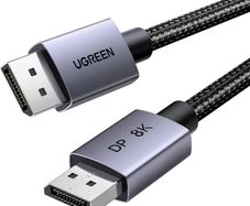 UGREEN DisplayPort Cable 8K@60Hz 9.9FT [VESA Certified] Braided DP 1.4 Display Lead Support 4K@240Hz, 2K@240Hz 32.4Gbps, HDCP 2.3, HDR, FreeSync&G-Sync, 3D Compatible with Gaming Monitor PC HDTVs (3M)