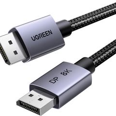 UGREEN DisplayPort Cable 8K@60Hz 9.9FT [VESA Certified] Braided DP 1.4 Display Lead Support 4K@240Hz, 2K@240Hz 32.4Gbps, HDCP 2.3, HDR, FreeSync&G-Sync, 3D Compatible with Gaming Monitor PC HDTVs (3M)