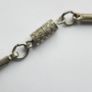 Vintage Silver Tone Oval Locket with Faux Pearl Cabochon length 28" Image 8