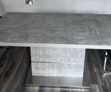 marble effect dining table