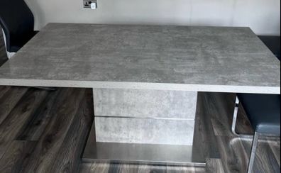 marble effect dining table