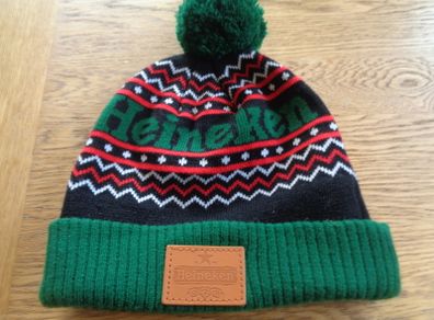 Heineken Winter Bobble Beanie Hat for Sale