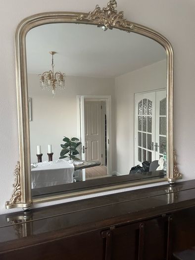 Large over mantle mirror