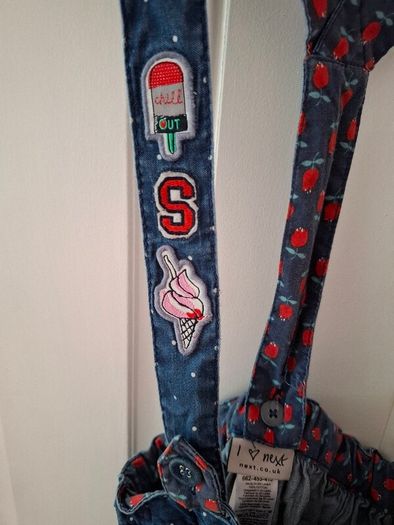 Next denim dungaree skirt
