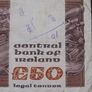 1982 Central Bank of Ireland 50 Pounds B Series Image 3