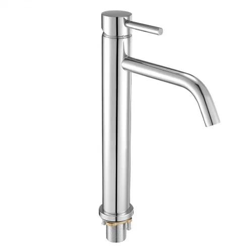 Single Handle Sink Faucet, Chrome-Plated Silver Faucet Kitchen Sink, 1 or 3 Hole Kitchen Water Faucets with Push-Button Drain, Suitable for Bathroom, RV, Bar, Public Restroom, High Arc Faucet