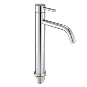 Single Handle Sink Faucet, Chrome-Plated Silver Faucet Kitchen Sink, 1 or 3 Hole Kitchen Water Faucets with Push-Button Drain, Suitable for Bathroom, RV, Bar, Public Restroom, High Arc Faucet