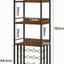 Wine rack, bottle rack, wine stand, metal with glass holder and wine storage for cellar, bar and storage room Image 2