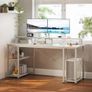 Computer Desk with Shelves, 120 x 50 cm Gaming Desk with Storage, Home Office Table, Modern Simple Style PC Table, Stable Workstation Image 6