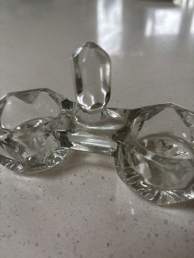 Retro / Vintage / Antique Glass Salt / Pepper/ Condiments Set