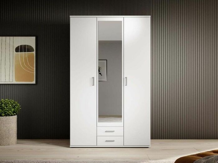 Premium 3-Door Wardrobe with Mirror & Drawers