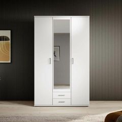 Premium 3-Door Wardrobe with Mirror & Drawers