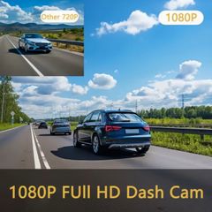 Dash Cam Front & Rear with Suction Cup Mount,+ 8GB CARD Front 1080P & Rear 720P Car DVR