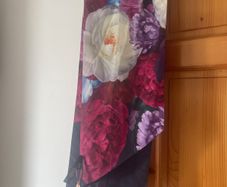 Ted Baker blushing bouquet skinny scarf navy