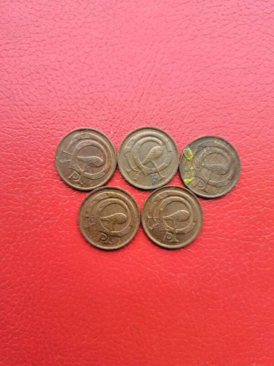 5 Decimal Irish Halfpennies