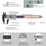 Digital Caliper 150mm with Extra-Large LCD Display, Inch/Fractions/Millimeter Conversion for Small DIY and Homework, Coin Battery included Image 7