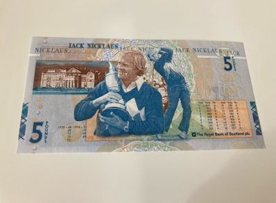 Scotland 5 pounds Golfer Jack Nicklaus mint uncirculated