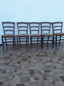 10 Italian beach and straw Paesana chairs