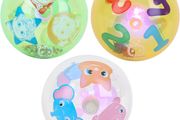 Pack of 3 Cocomelon 8cm Light Up &amp; Shake Balls - Fun Coco Melon Baby Toys - Toddler Sensory Toys - Suitable From Birth
