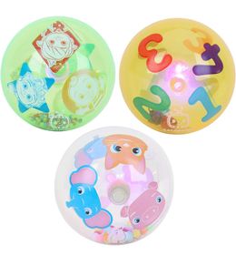 Pack of 3 Cocomelon 8cm Light Up & Shake Balls - Fun Coco Melon Baby Toys - Toddler Sensory Toys - Suitable From Birth