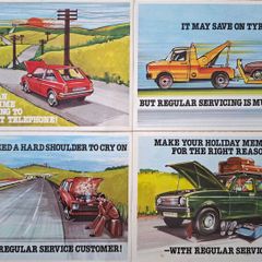 Postcard Set Castrol Service