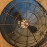 Super cool Industrial-style caged distressed blue ceiling light Image 4