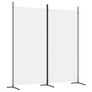 2-Panel Room Divider White 175x180 cm Fabric Image 3