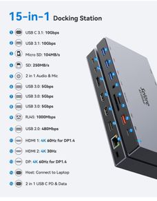 Docking Station 85w for PC or Mac