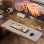 Electric Standing Desk, 120 x 60 cm, Rustic Brown Height Adjustable Desk, 2 Hooks, 4 Memory Heights, 72-118cm, Splice Board, Ergonomic Sit Stand Computer Desk for Home Office Image 4