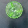 Vintage Sowerby Green glass bowl on three feet Image 8