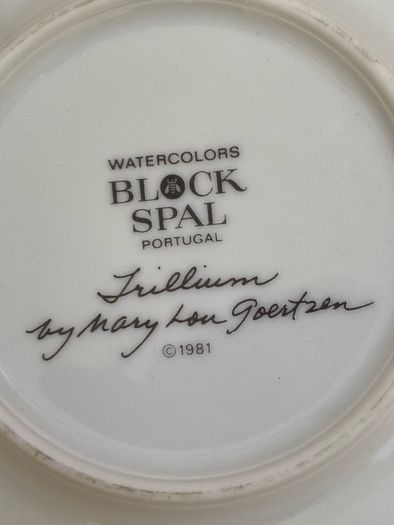 Block Spal Artistic Watercolors "Trillium" by Mary Lou Goertzen - Made in Portugal 16 cm ( 2 )