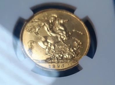 1823 Two Pounds British Double Gold Sovereign Great Britain King George IV