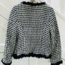 Black White Tweed Short Women's Jacket NWT Image 5