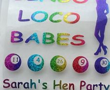 Bingo Loco Hens DIY iron on decals.