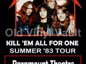 Metallica concert poster Staten Island,NY,Paramount Theatre 1983 A3 Repro